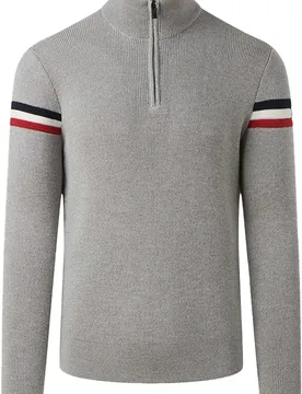 Pull en laine mérinos - Wengen IV Silice Marin en Laine - Taille XL - Gris - Fusalp - FashionsVida