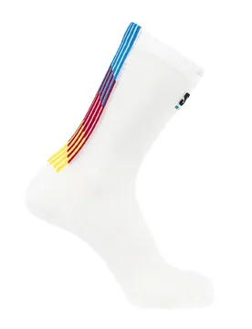 Pulse Race Flag Crew - Socken - weiß - Unisex - Size: S - Salomon - FashionsVida
