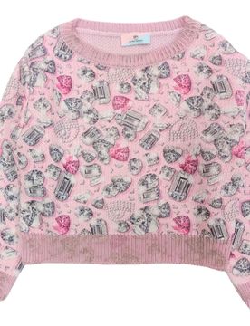 Maglione Lana 090f A Fantasia Rosa 59B606 2053