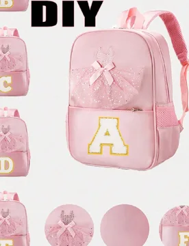 Pieza Bolso de baile con cierre de cremallera, estilo princesa dulce y de moda, incluye pegatinas de letras del abecedario de la A a la Z, mochila de - Shein - FashionsVida