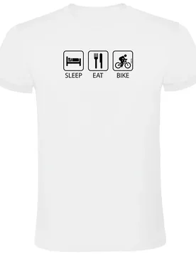T-shirt à Manches Courtes Sleep Eat And Bike - Kruskis - FashionsVida