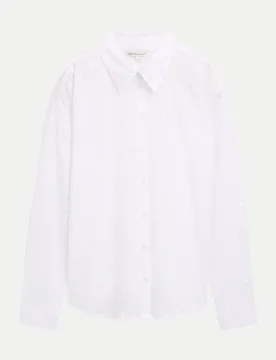 Bluse mit gepunkteter Struktur Weiß S - Tom Tailor Denim - FashionsVida