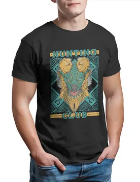 Monster Hunter World Hunting Club Jinouga T-Shirts Men RPG Game Hipster Cotton Tee printed Gift Idea Clothing - Aliexpress - FashionsVida