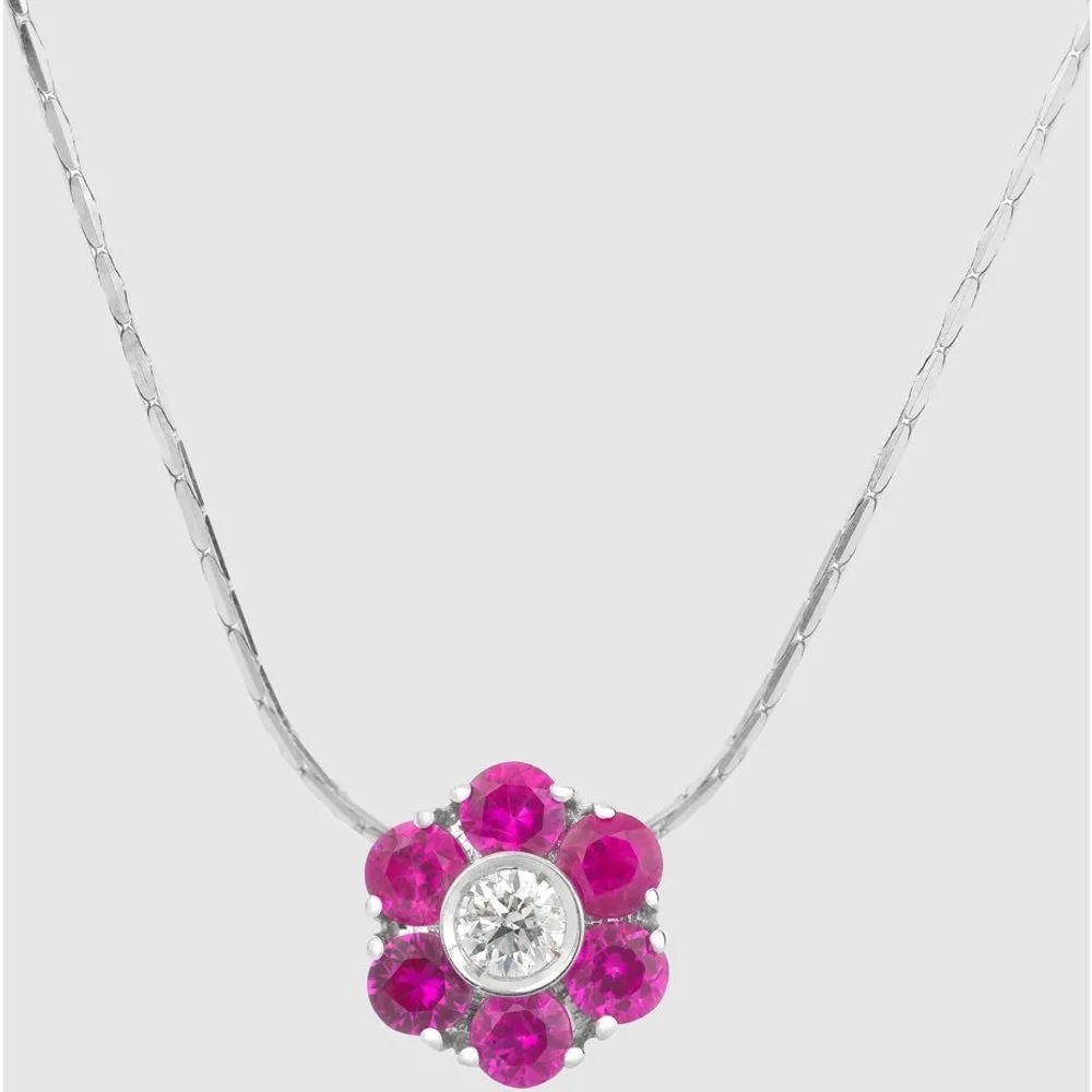Collar Gayubo Colour de oro, diamante y rubí - El Corte Inglés - FashionsVida