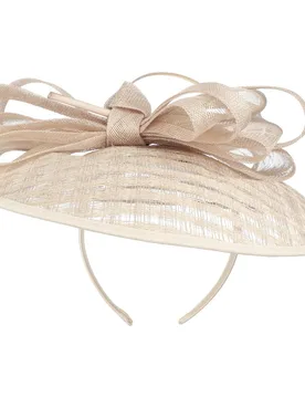 Chess Sinamay Saucer Fascinator by - beige - Damen - Size: One Size - McBURN - FashionsVida
