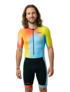 Activate+ Short Sleeve Trisuit Neon / Black M Men - Zone3 - FashionsVida