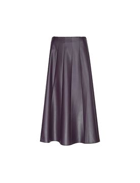 Falda midi efecto piel baya 34