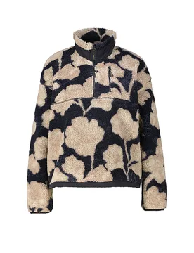 Sudadera polar Amiens Cropped Floral para mujer negro 40 - Meru - FashionsVida