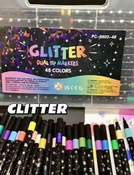 Colores Bolígrafos de Marcador con Brillo, Útiles Escolares, Papelería, Marcadores de Punta Blanda con Brillo, Bolígrafos de Dibujo de Punta Fina - Shein - FashionsVida
