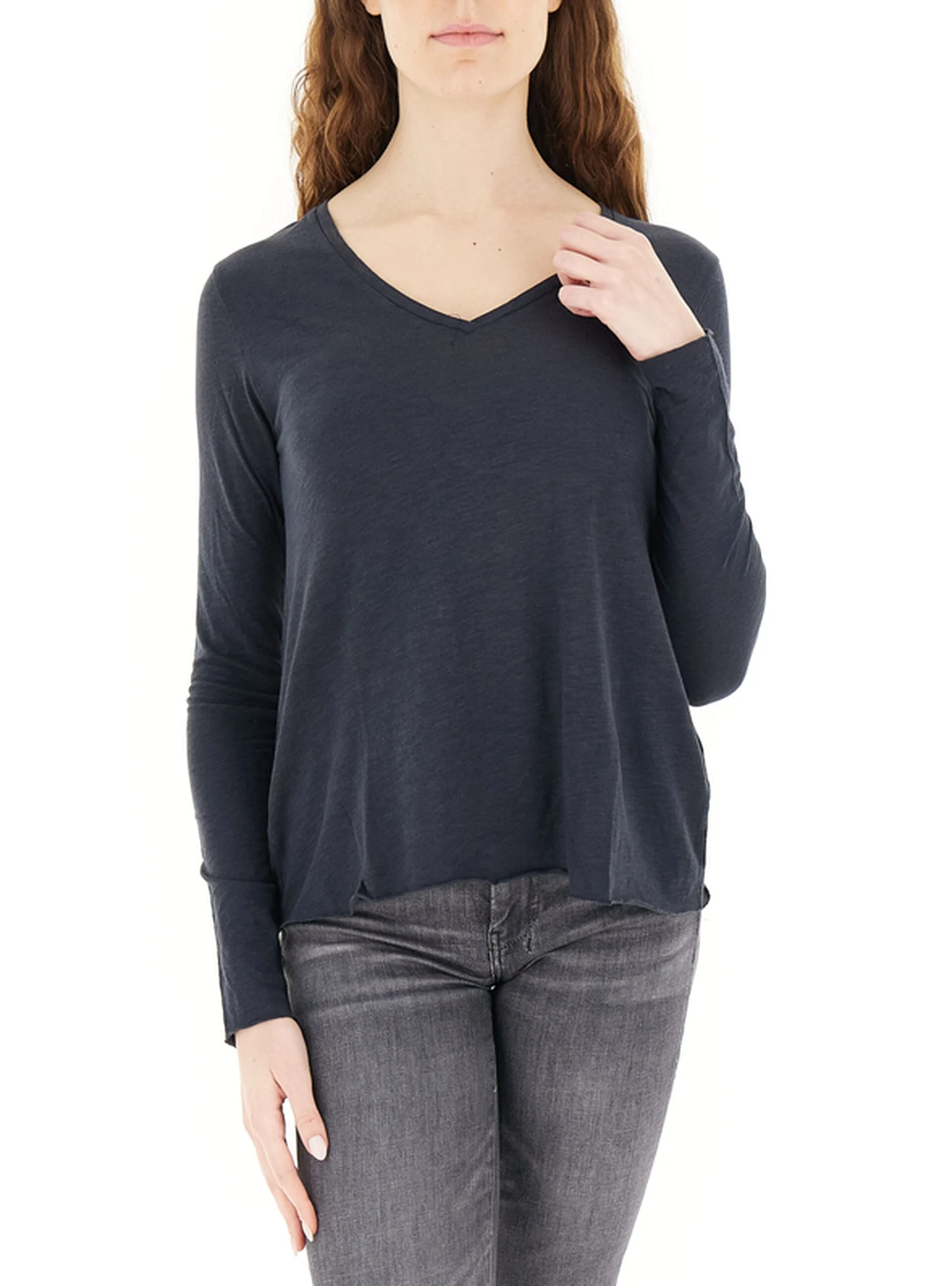 T-shirt maniche lunghe BLU NAVY M - American vintage - FashionsVida
