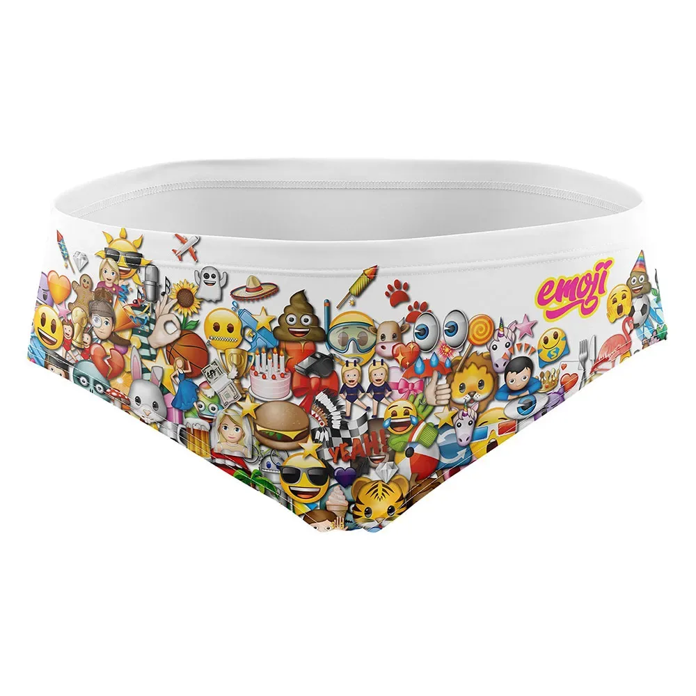 Emoji Big Wave Swimming Brief Multicolour S Men - OTSO - FashionsVida