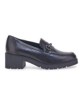 Mocassino in Vera Pelle Nera 85105 38