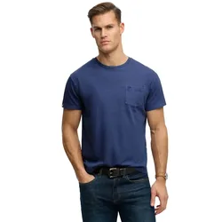 Maglietta A Maniche Corte Cotton Classic Linen Pocket Montauk Blue 2XL