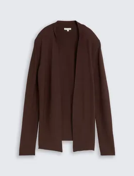 Knit tructured open cardigan female