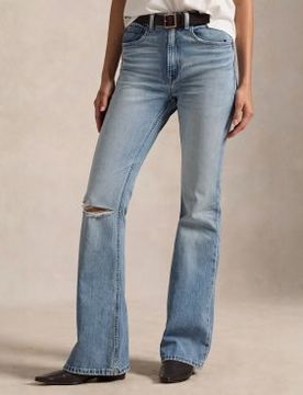 Para mujer. 211969372001 Jeans acampanados (24/32), Casual, Algodón, Denim