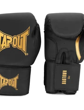 Gants De Boxe Artificiels Cuir Ragtown Black / Gold 06 oz - TapouT - FashionsVida