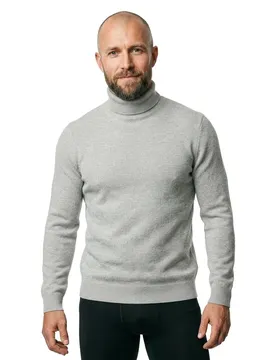 Pull à Col Roulé Dane LIGHT GREY MELANGE S