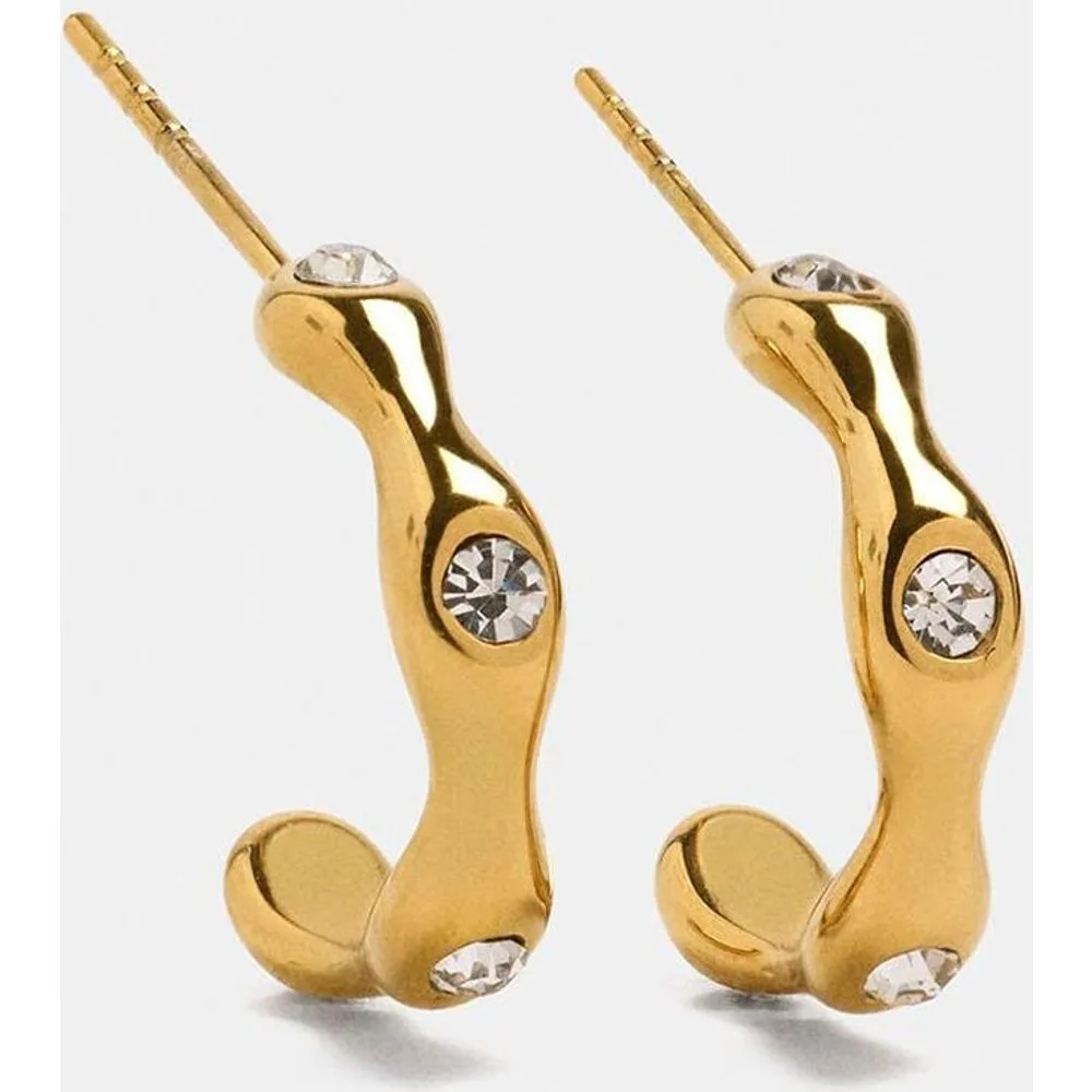 Pendientes de aro de acero inoxidable con circonitas - Parfois - FashionsVida