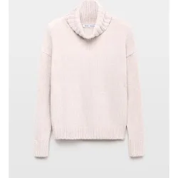 Jersey de mujer de cuello vuelto en chenilla de mujer