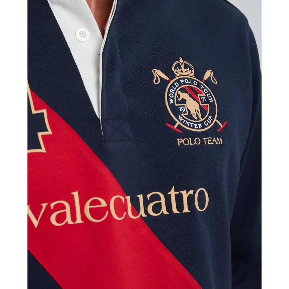 Polo de hombre corte classic de manga larga multiestampado - Valecuatro - FashionsVida