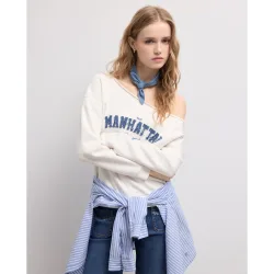 Sudadera cuello barco