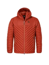 Veste isolante à capuche en duvet Cascata rouge 58