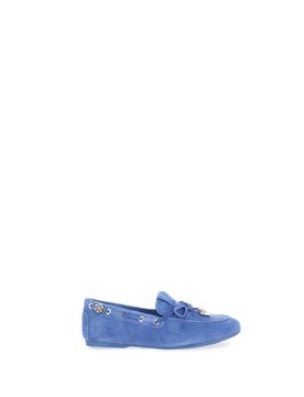 Mocassini pelle scamosciata BLU CHIARO 40