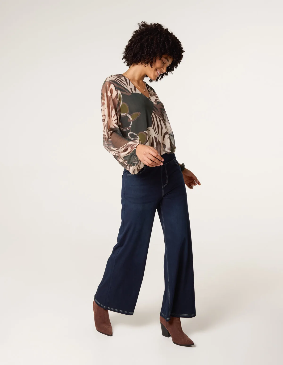 Elasticated Washed Jeans - S / INDIGO - female - Blue Vanilla - FashionsVida