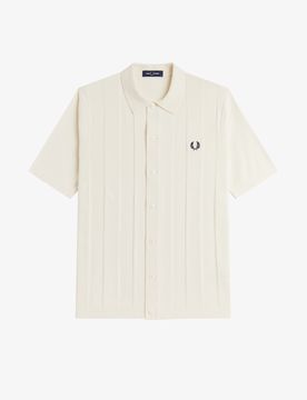 TONAL VERTICAL STRIPE KNITTED SHIRT male