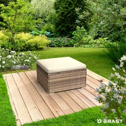 Brast Polyrattan Hocker braun
