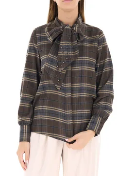 Dixie Camicia con fiocco MARRONE L - Dixie - FashionsVida