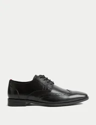 M&S Leather Brogues Black male