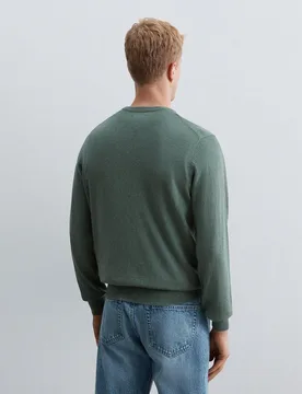 Jersey de hombre de punto con cuello redondo y acabados en rib - Scalpers - FashionsVida
