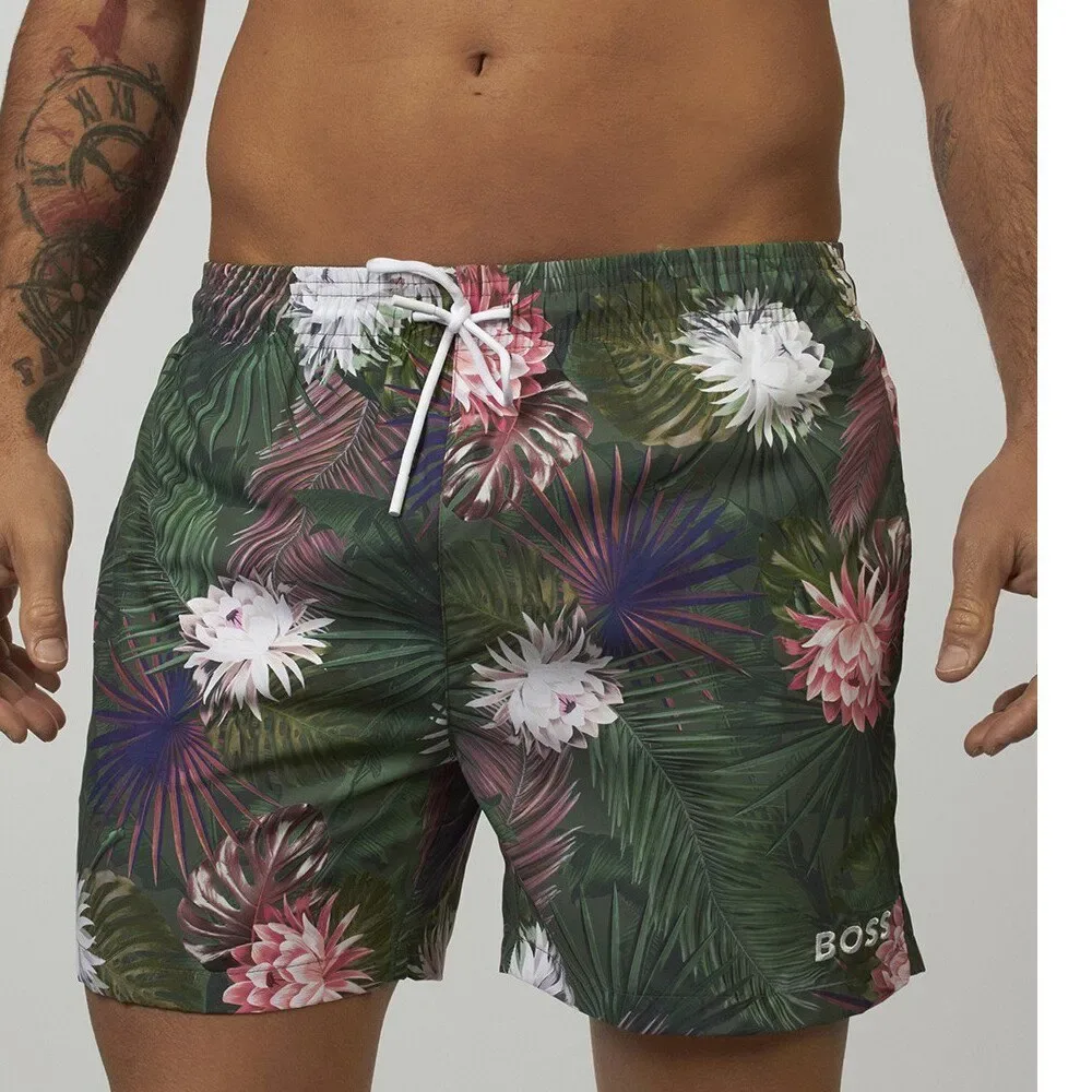 Short De Bain Turtle Open Green L - BOSS - FashionsVida