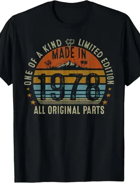 Th Birthday Gifts Men Women Vintage 1978 Original Parts T-Shirt - Aliexpress - FashionsVida