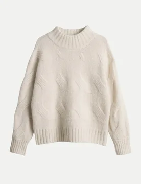 Relaxed-Fit Strickpullover Portree Weiß 36 - Opus - FashionsVida