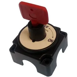 Battery Main Circuit Disconnector With Removable Handle 250a Black 67 mm unisex