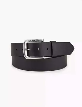 Cintura Levi's nera in pelle con fibbia argento - Levis - FashionsVida