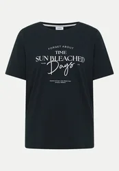 T-Shirt mit Schriftzug Schwarz M