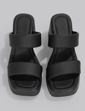 Sandalias tipo slide con plataforma y suela gruesa impermeables para mujer, zapatillas tipo slip-on con correa para exterior, zapatos de moda negros d - Shein - FashionsVida