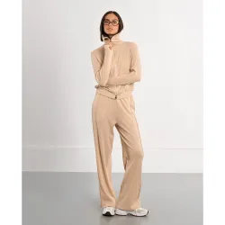 Jersey de mujer de manga larga cuello alto