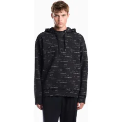 Sudadera de hombre con capucha y logo allover