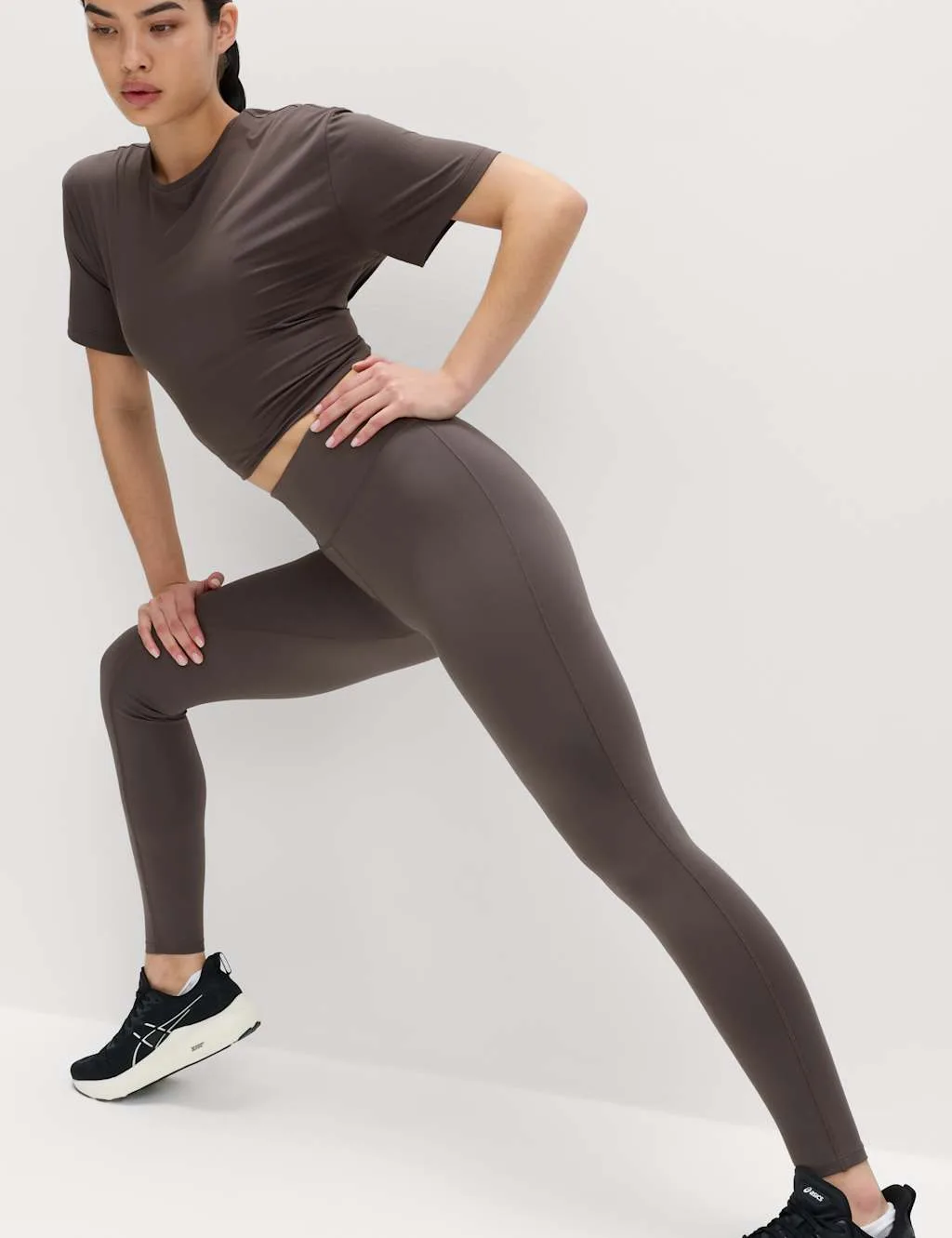 Essential High Waisted Gym Leggings Mid Grey female - Goodmove - FashionsVida