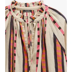Blusa de mujer 100% algodón de manga larga con estampados