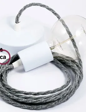 Cables Suspension Luminaire Tn02 50 Cm Grey / White One Size - Creative - FashionsVida