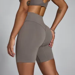 Short sin costuras Tempo de cintura media para mujer de MP - ceniza - M