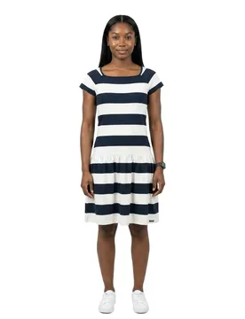 Vestito Lungo A Maniche Corte Petra Dark Navy / Pearl M - Sea Ranch - FashionsVida