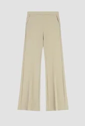 Pantalone flare a vita alta donna platino