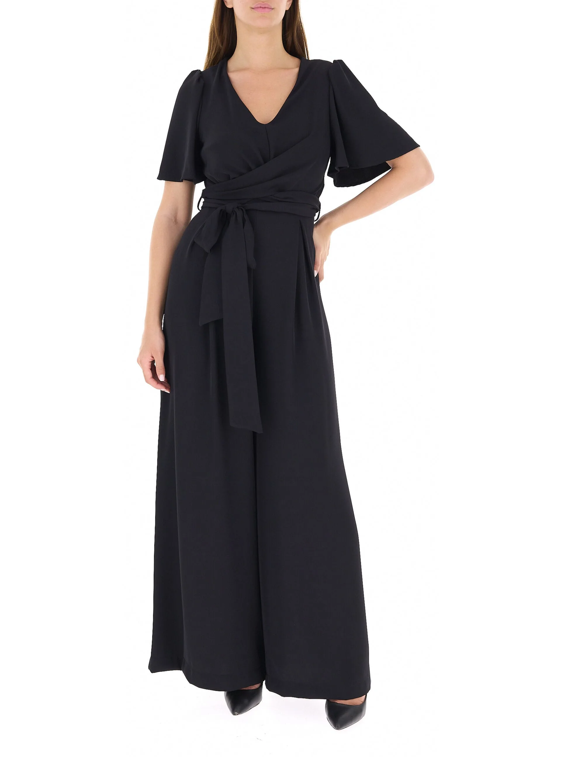 Jumpsuit scollo V NERO L - Rinascimento - FashionsVida