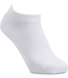 Extra Roomy Coolmax® Seam‑free Trainer Socks - White - Size: L